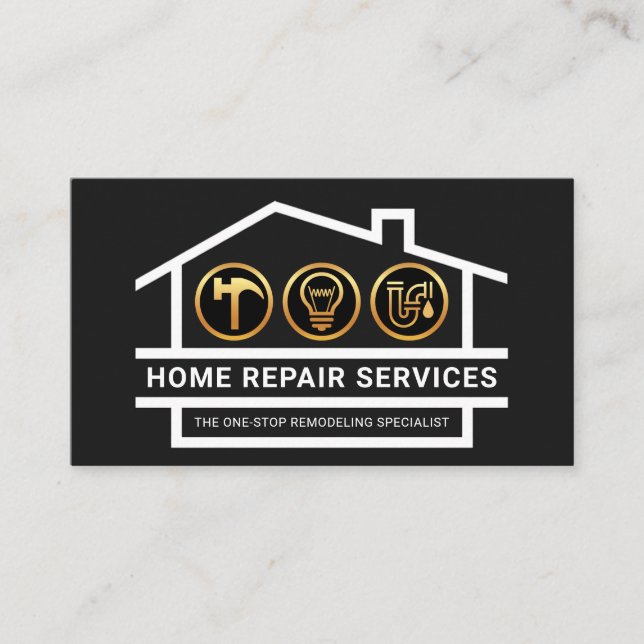 Carte De Visite Outils Handyman Structure (Devant)