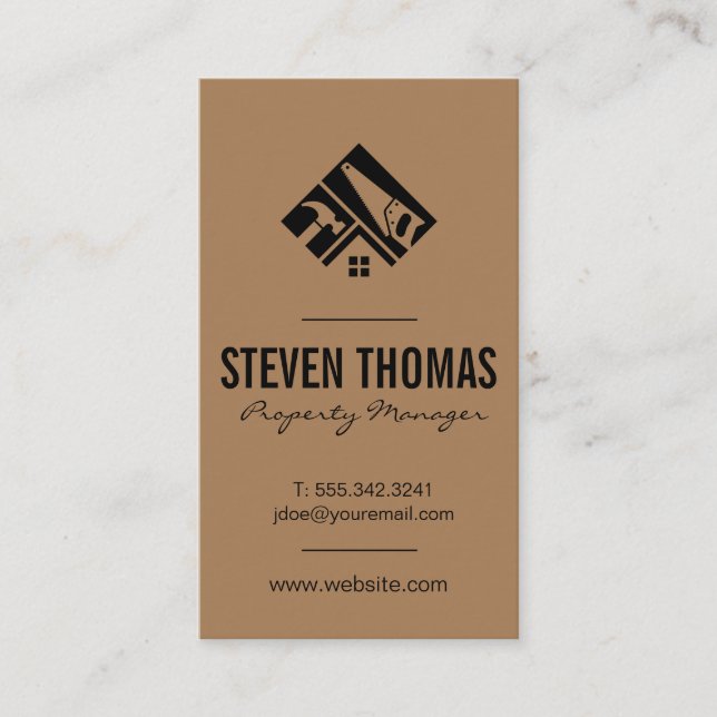 Carte De Visite Outils matériels | Logo de construction (Devant)