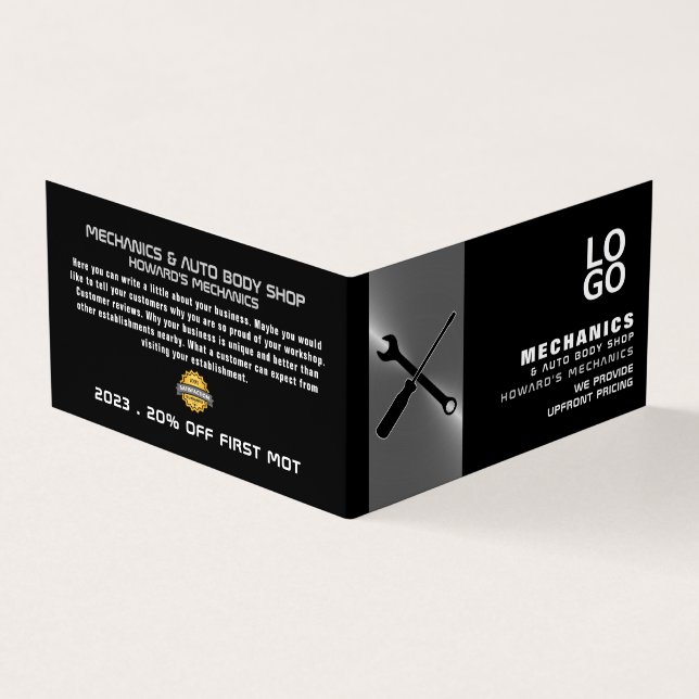 Carte De Visite Outils mécaniques, Auto Mécanique & Réparations, d (Extérieur)