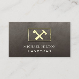 Carte De Visite Outils minimalistes en or uni