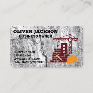 Carte De Visite Ouvrier du bâtiment   Chantier de construction   I