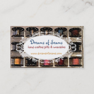 Carte De Visite ouvrière couturière de couture de bobines de fil