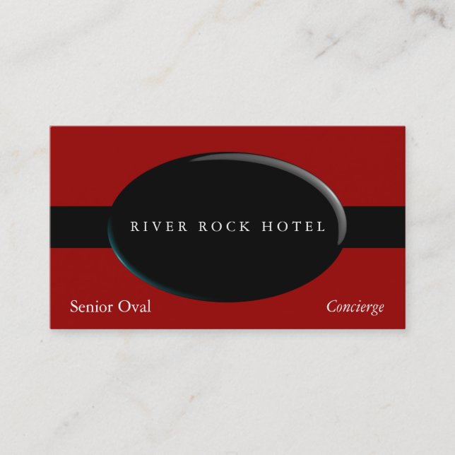 Carte De Visite Oval Obsidian (Devant)