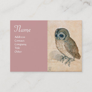 Carte De Visite OWL Monogram, antique rose
