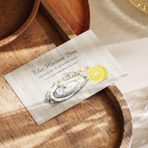 Carte De Visite Oyster Roast Seafood Nautique Service alimentaire