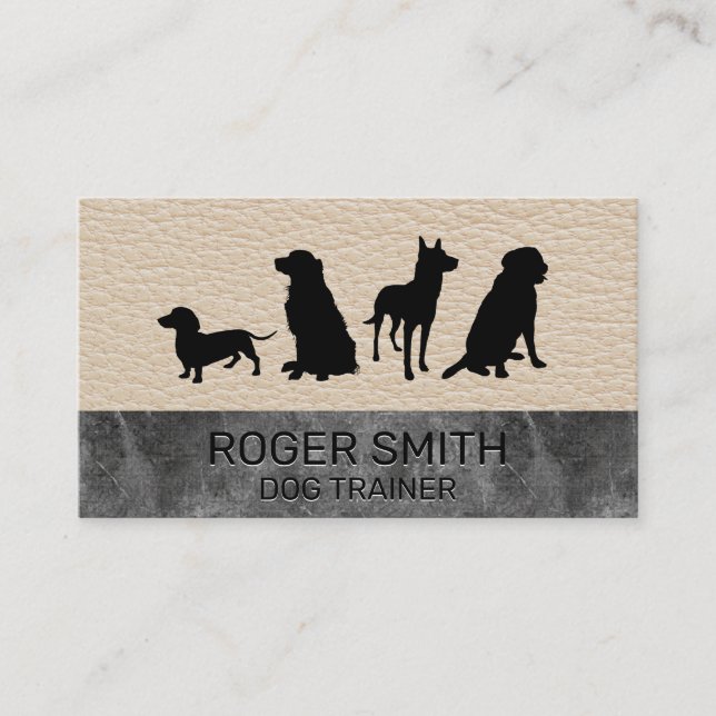 Carte De Visite Pack Canine | Formation des chiens | Marbre en cui (Devant)