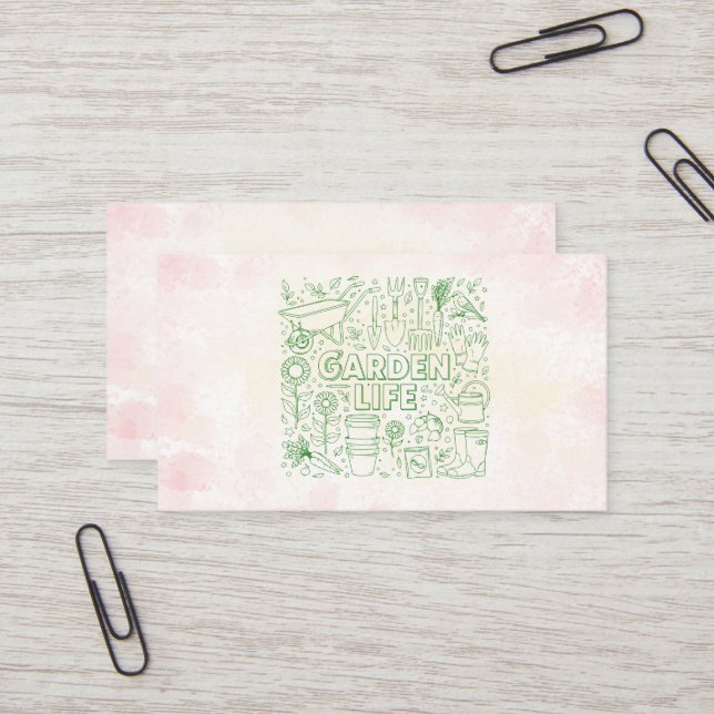 Carte De Visite Pack Jardin (Devant/Arrière en situation)