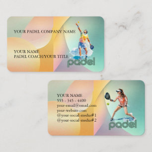Carte de visite Padel - Style Padel vibrant-1