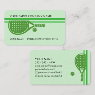 Carte de visite Padel - Vert Matcha Style Padel Él