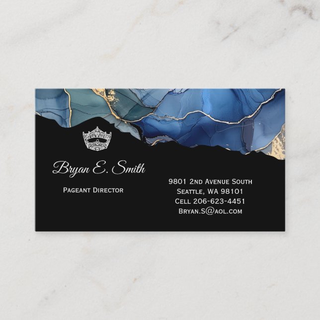 Carte de visite Pageant Crown Enk Swirl (Devant)