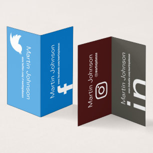 Carte De Visite Pages de médias sociaux couverture d'information c
