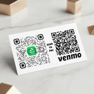 Carte De Visite Paiement par code QR simplifié  