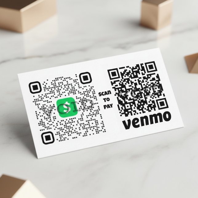 Carte De Visite Paiement par code QR simplifié   (QR Code Payment Process Made Easy Business Card)