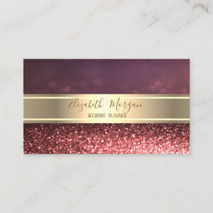 Carte De Visite Paillettes Bokeh élégantes professionnelles, Rayur