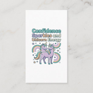 Carte De Visite Paillettes de Confiance de Licorne et Conception d