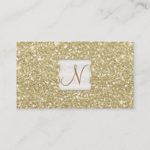 Carte De Visite Paillettes dorées légères Chic Glam Brillant Salon