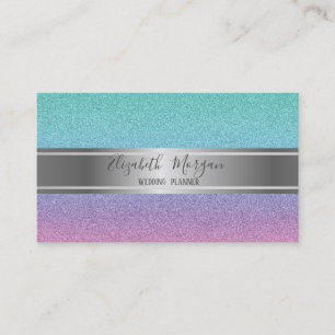 Carte De Visite Paillettes élégantes modernes tendance Bokeh, Rayu