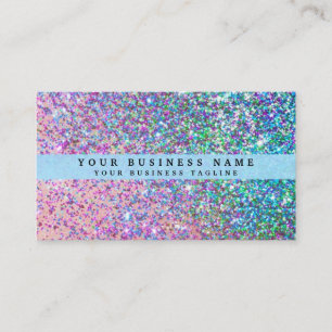 Carte De Visite Paillettes iridescentes fausses