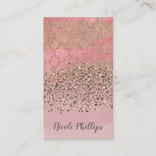Carte De Visite Paillettes Rose Foncé Princesse Indienne Marocaine