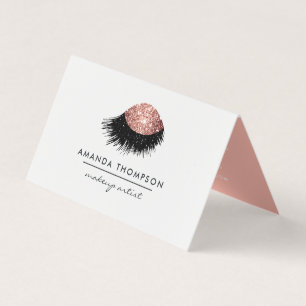 Carte De Visite Paillettes Rose Gold pour les Yeux