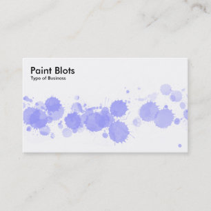 Carte De Visite Paint Blots - Bleu Pastel