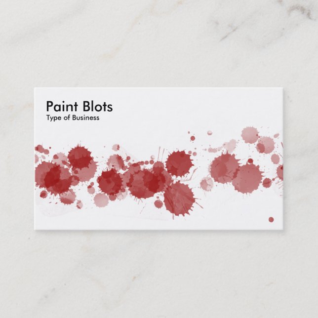 Carte De Visite Paint Blots - Ruby (Devant)