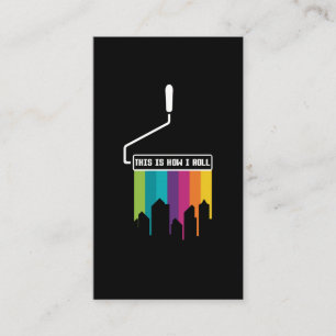 Carte De Visite Paint Roller couleur LGBT Drôle peinture