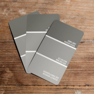 Carte De Visite Paint Swatch | Chips de peinture gris chaud | Pein