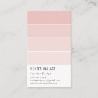 Carte De Visite PAINT SWATCHIP décoration moderne ombre rose saumo