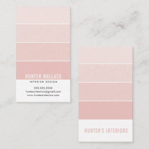 Carte De Visite PAINT SWATT CHIP intérieur moderne ombre rose ciel