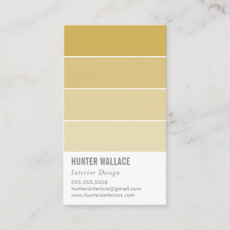 Carte De Visite PAINT SWATT CHIP moderne ombre moutarde jaune