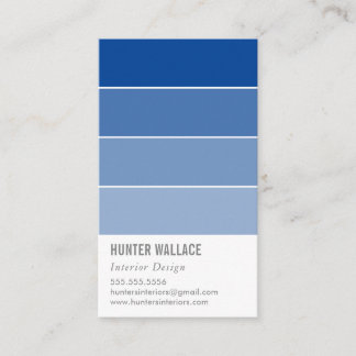 Carte De Visite PAINT SWATT CHIP moderne ombre royal bleu