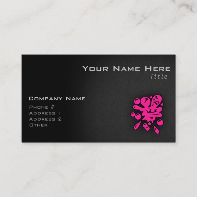 Carte De Visite Paintball rose chaud (Devant)