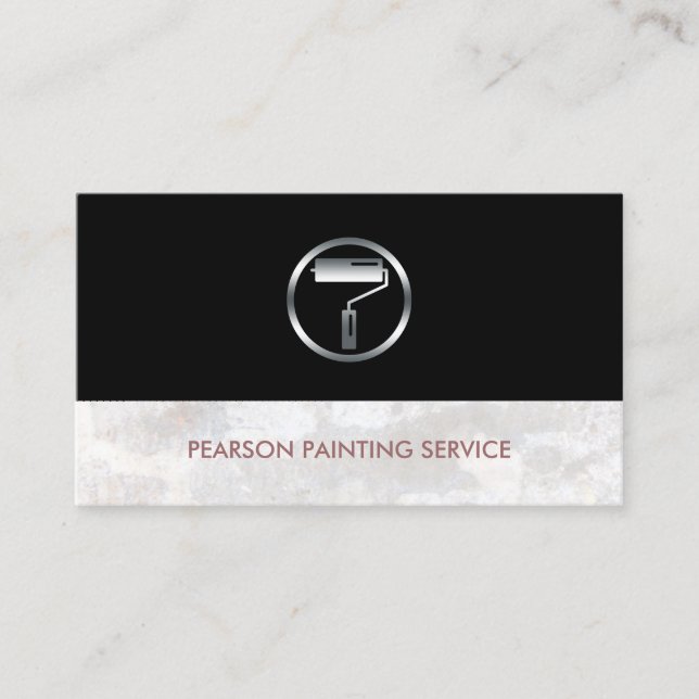 Carte De Visite Painter Paint Roller Brush Icon (Devant)