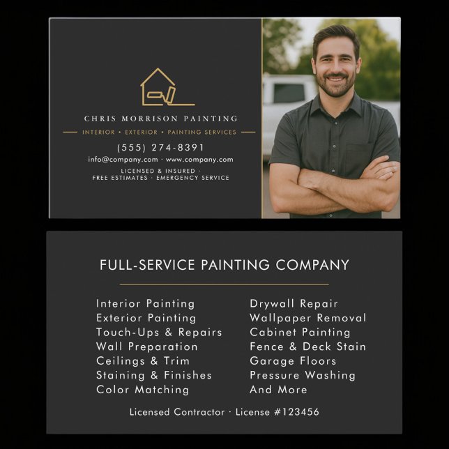 Carte De Visite Painter Photo Professionnel  (Créateur téléchargé)