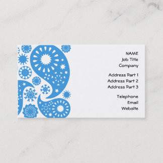 Carte De Visite Paisley bleu