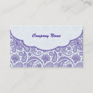 Carte De Visite Paisley Motif orange violet et blanc