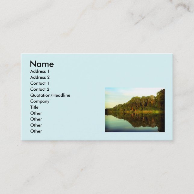 Carte De Visite Paix en nature (Devant)