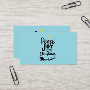Carte De Visite Paix Joie Amour Noël   Traîneau de Père Noël Moder