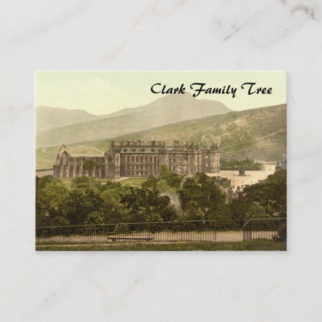 Carte De Visite Palais de Holyrood, Edimbourg, Ecosse (Devant)