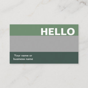 Carte De Visite Palette couleur gris vert Hello minimal Classy