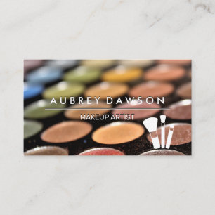 Carte De Visite Palette de maquillage   Icône Brosse maquillage