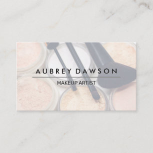 Carte De Visite Palette de Maquillage    Pinceaux de Maquillage