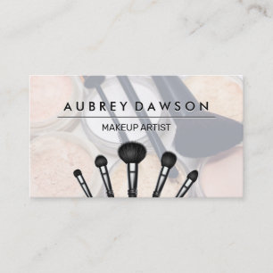 Carte De Visite Palette de Maquillage    Pinceaux de Maquillage   