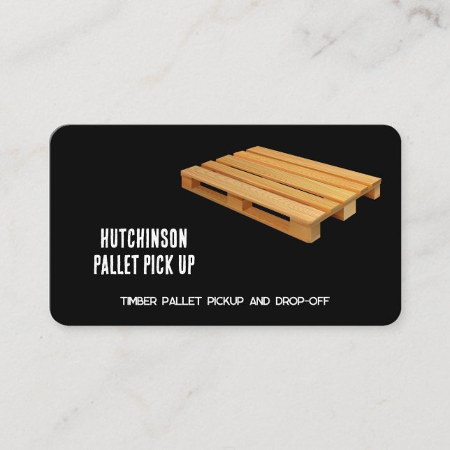 Carte De Visite Palette en bois noir (Devant)