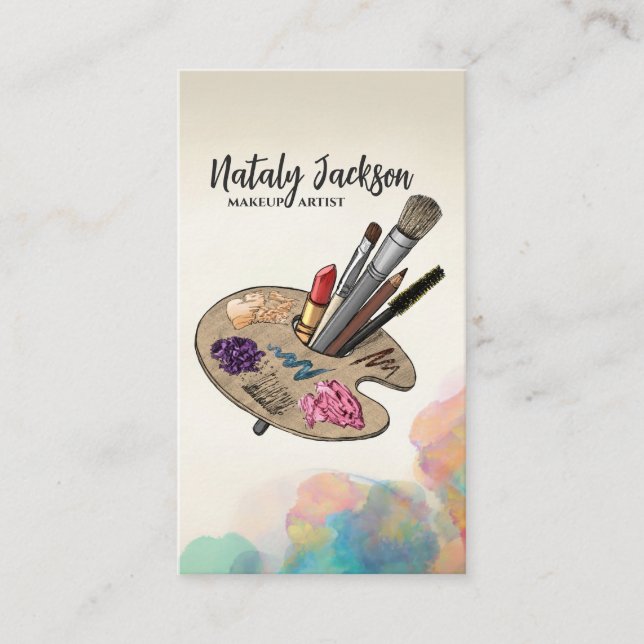 Carte De Visite Palette Outils de maquillage (Devant)