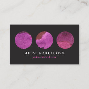 Carte De Visite Palette rose de beauté pour le maquilleur