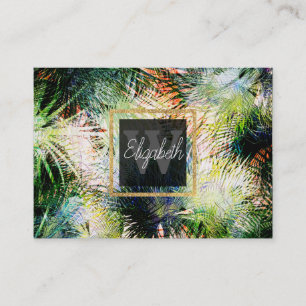 Carte De Visite Palm Feuille moderne Tropical Abstract Design