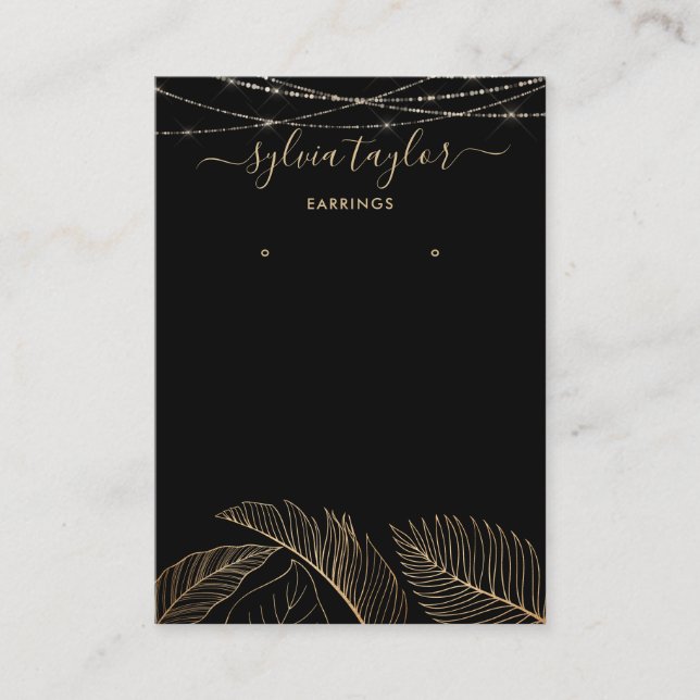 Carte De Visite Palm Monstera Leaf Écran d'oreille ajouter le logo (Devant)