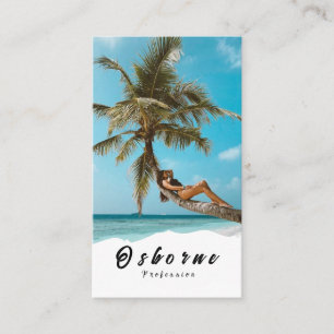 Carte De Visite Palm Tree Maldives Vacances Exotique Voyage
